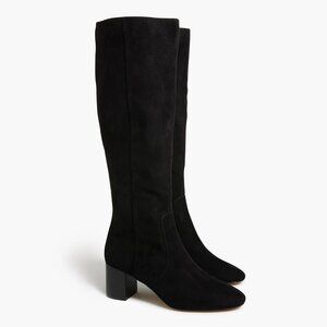 New J. Crew Knee-high heeled boots (Black)